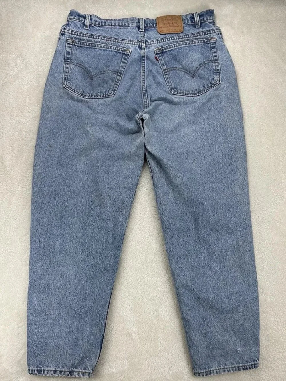 Vintage Levis 550 Jeans Mens Tag-36x36 Blue Denim Relaxed‎ USA Made “READ”